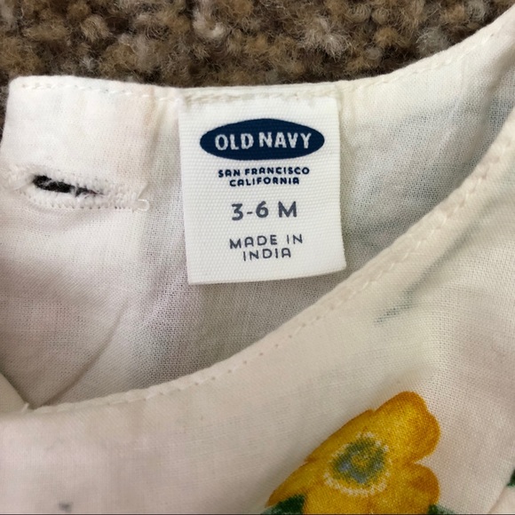 Old Navy Floral Dress with Ruffles, Size 3-6 Month - Picture 2 of 4